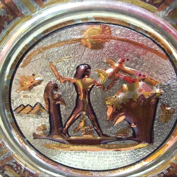 Vintage 🇪🇬 Egyptian handmade wall plate - Picture 2 of 3